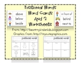 positional words worksheets teaching resources tpt