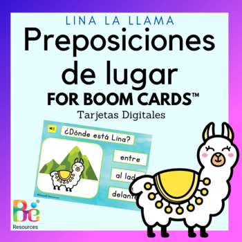Preview of Positional Words in Spanish Digital Task Cards for Boom™️ Cards Preposiciones