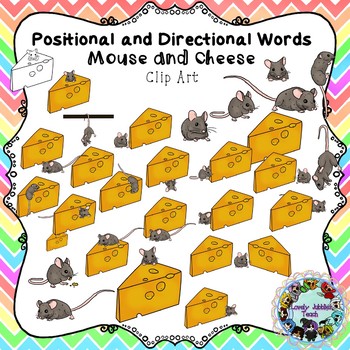 Preview of Positional and Directional Words Clip Art: Mouse and Cheese