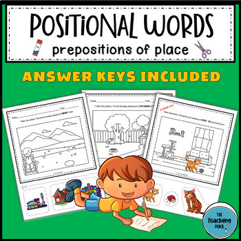 Preview of Positional words activity preposition worksheets Prek Kindergarten 1st class