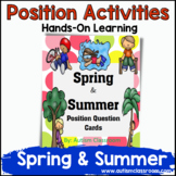 Positions: Preposition Question Cards - Spring & Summer Ed