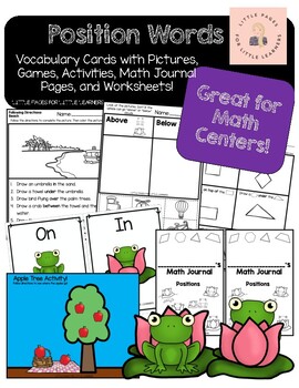 Preview of Positions Worksheets and Activities