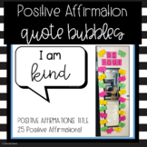 Positive Affirmation Bulletin Board - Including Just Print Option
