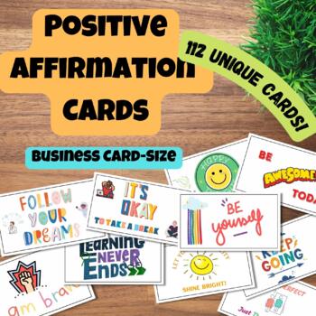 Preview of Positive Affirmation Bundle: 112 Unique Cards