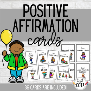 Positive Affirmation Cards by Cait the COTA | Teachers Pay Teachers