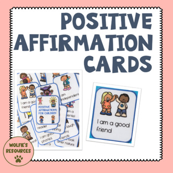 Positive Affirmation Cards by Wolfie's Resources | TPT