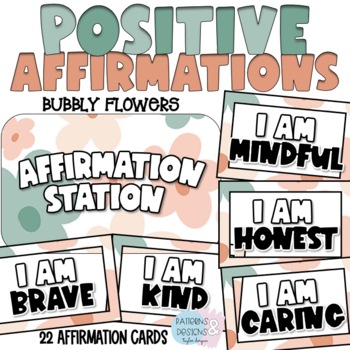 Positive Affirmation Cards - Bubbly Flowers by Patterns and Designs