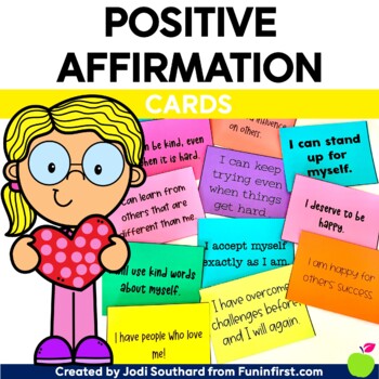 Positive Affirmation Cards & Digital Slides by Jodi Southard | TpT