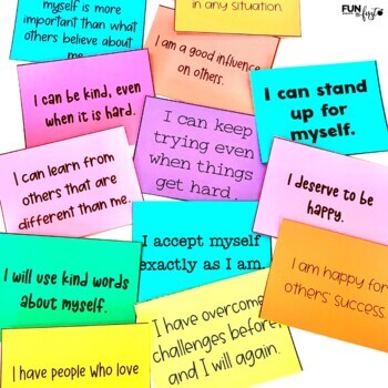 Positive Affirmation Cards & Digital Slides by Jodi Southard | TpT