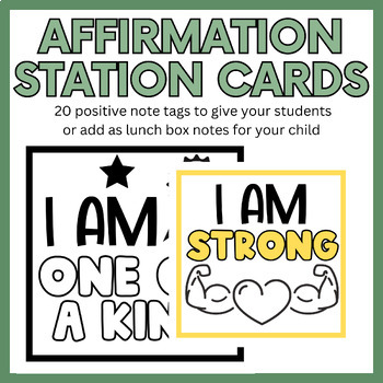 Positive Affirmation Cards| Positive Note Tags | Affirmation Station Cards