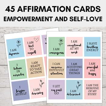 Positive Affirmation Cards, Words of Encouragement Cards by Jill E ...