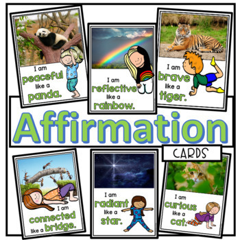 Preview of Positive Affirmation Cards and Posters with Yoga Poses | Animal & Nature Photos