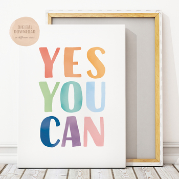 Preview of Positive Affirmation, Classroom Decor, Educational Poster, Printable Wall Art.