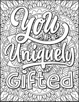 Think Possitive & Possitive Affirmation Coloring Book For Kids From Age 2 –  8 and adults, Simple