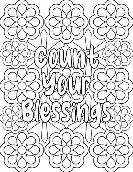 Positive Affirmation Coloring Pages | Floral Coloring Pages | For Self-care