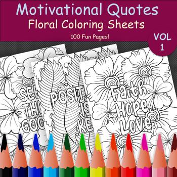 Preview of Positive Affirmation Coloring Pages | Floral Coloring Sheets | For Self-care