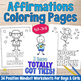 POSITIVE AFFIRMATIONS Self-Talk Coloring: Mindful Activity