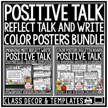 Preview of Positive Affirmation Coloring Posters Morning Meetings Message Slides SEL