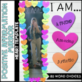 Positive Affirmation Growth Mindset Mirror Template - Hearts