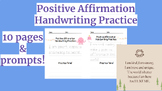 Positive Affirmation Handwriting Practice