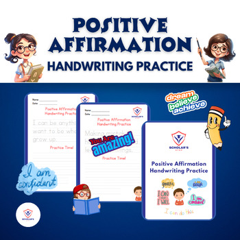 Preview of Positive Affirmation Handwriting Practice