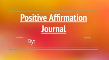 Preview of Positive Affirmation Journal for Self Esteem- Digital