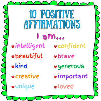 Positive Affirmation Mirror by Travelicious Teacher | TpT