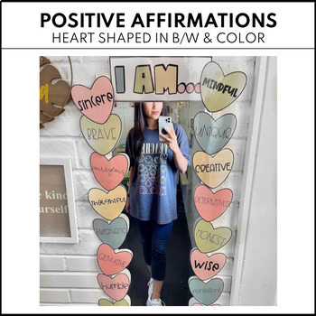 Preview of Positive Affirmation Mirror | Hearts