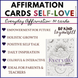 Positive Affirmation Note Cards for Self Love- Pre Teen Resource