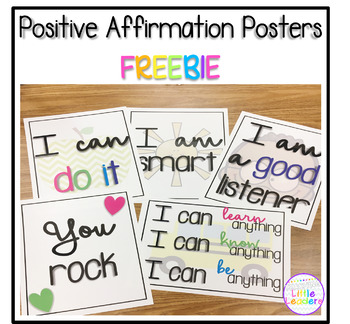 Positive Affirmation Posters Freebie by Teaching Little Leaders | TpT