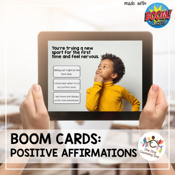 Preview of *New* Positive Affirmation Scenarios Boom Cards