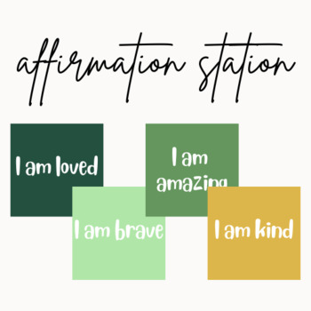 Preview of Positive Affirmation Station