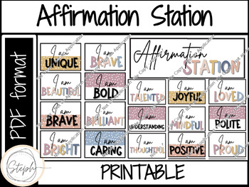 Preview of Positive Affirmation Station | Affirmation Mirror Display