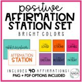 Positive Affirmation Station | Bright Colors | Classroom Decor
