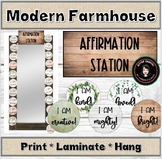 Positive Affirmation Station Mirror Cards | Modern Farmhou
