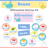 Affirmation Station Mirror Cards Ocean Theme Classroom Decor
