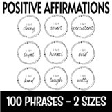 Positive Affirmation - Station, Mirror, or Circles - Black