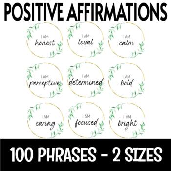 Preview of Positive Affirmation - Station, Mirror, or Circles - Modern Plants