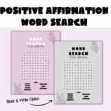 Positive Affirmation Word Search