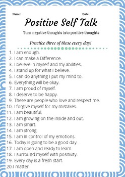 Positive Affirmations by Ms Bris Counseling Corner | TPT