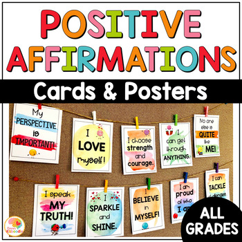 Positive Affirmations Posters | Positive Affirmations Notes | TpT