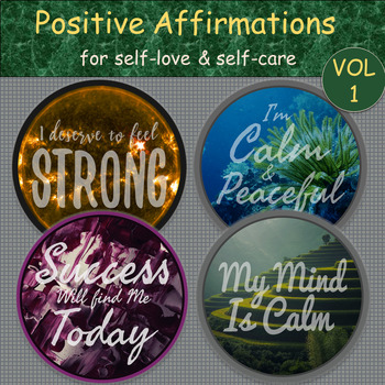 Preview of Positive Affirmations Clip Art - Motivational Quotes for Personal Growth