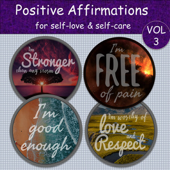 Preview of Positive Affirmations Clip Art -  Motivational Quotes for Self-Improvement