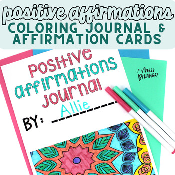 Preview of Positive Affirmations: Coloring Journal and Affirmation Cards
