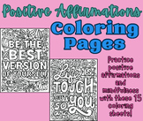 Positive Affirmations Coloring Pages | Mindfulness Classro