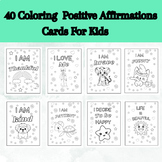Positive Affirmations Coloring cards For Kids