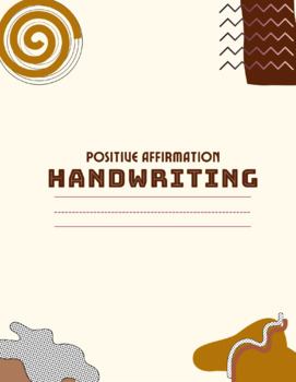 Preview of Positive Affirmations Handwriting Printable Practice Pages (20 Pages)