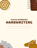 Positive Affirmations Handwriting Printable Practice Pages