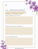 Positive Affirmations, I am statements workbook