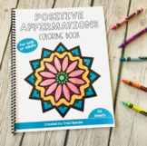 Positive Affirmations Mandala Coloring Book - For Kids or Adults